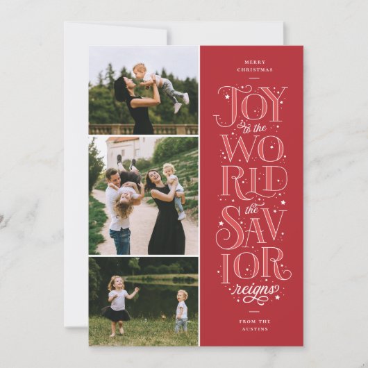 Joie à la carte de Noël religieuse mondiale (Devant)