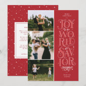 Joie à la carte de Noël religieuse mondiale (Devant / Derrière)