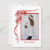 Joie à la carte de Noël rouge du monde (Devant)