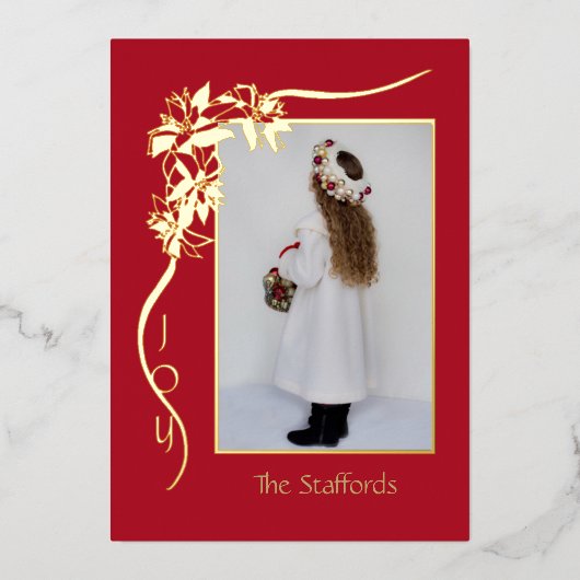 Joie à la carte de Noël World Red Foil (Recto)