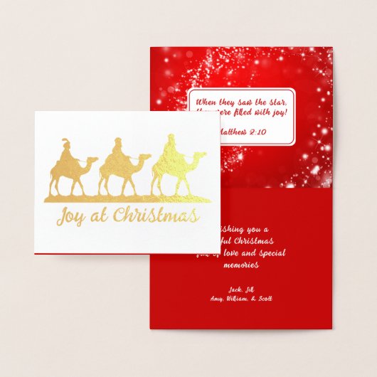 Joie à Noël Hommes Sages Scripture Cartes (Affichage)