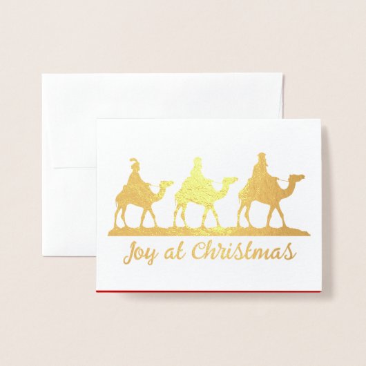 Joie à Noël Hommes Sages Scripture Cartes (Devant avec enveloppe)