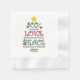 Joie Amour Paix inventa Serviette en Papier pour C