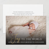 Joie Au Faire-part de naissance Mondial De Noël (Devant / Derrière)