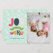 Joie au Monde | Carte de vacances photo (Devant / Derrière)