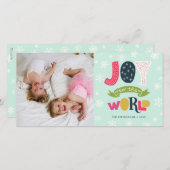 Joie au Monde | Carte de vacances photo (Devant / Derrière)