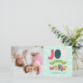 Joie au Monde | Carte de vacances photo (Debout devant)