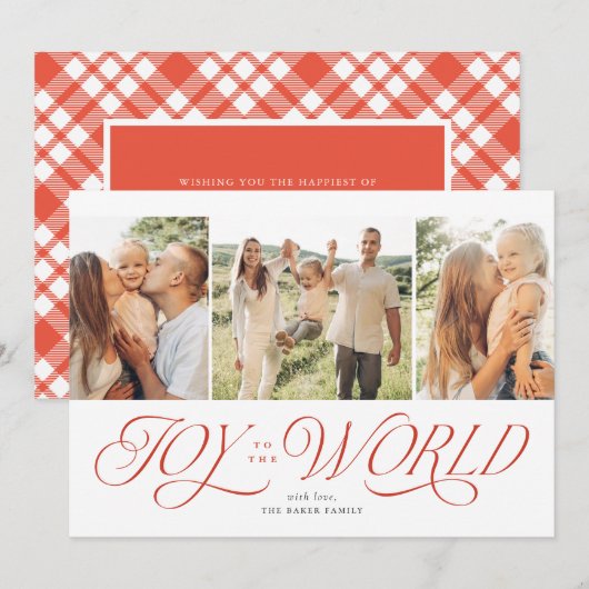 Joie au monde des cartes de Noël religieuses (Devant / Derrière)