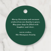 Joie au Monde Rustique Noël Vert Étiquette de Cade (Dos)