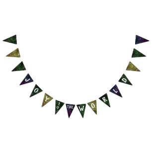 Joie aux drapeaux de bannière d'étamine de vert 