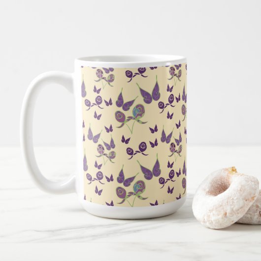 Joie aux papillons dans la crème classique Mug (Avec donut)