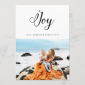 JOIE carte de vacances moderne calligraphie lettra (Devant)