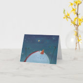 Joie ! Carte de voeux de bonhomme de neige célébra (Fleur jaune)