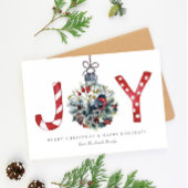 Joie Carte de voeux de Noël, Red Robin Bauble