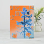 Joie ! Carte saisonnière orange chaud (Debout devant)