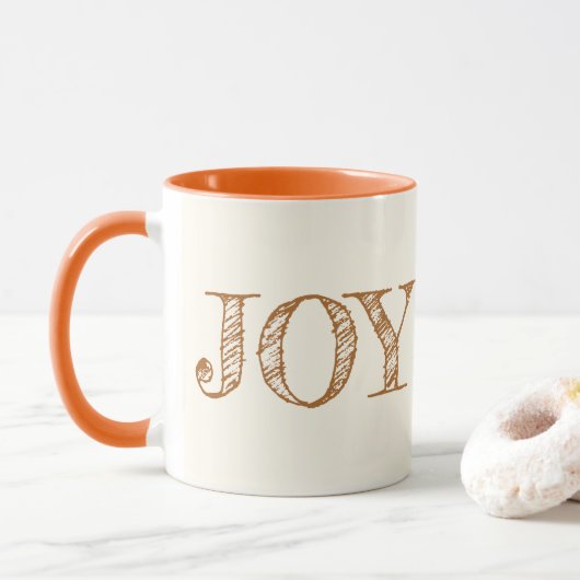 Joie Couleur Personnalisée Mug Noël Mug cadeau de (Avec donut)