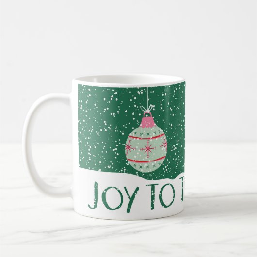 Joie dans la tasse de café d'ornement de Noël du (Gauche)