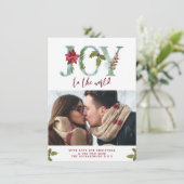 joie dans le monde noël carte photo (Debout devant)