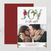 joie dans le monde noël carte photo (Devant / Derrière)