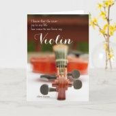 Joie dans ma carte de citation pour violon (Fleur jaune)