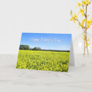 Joie de la Campagne Jaune et Bleu - Carte de la Fê