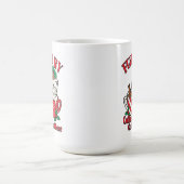 Joie de Noël représentée dans des tasses de café d (Centre)