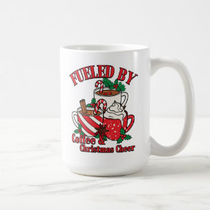 Joie de Noël représentée dans des tasses de café d