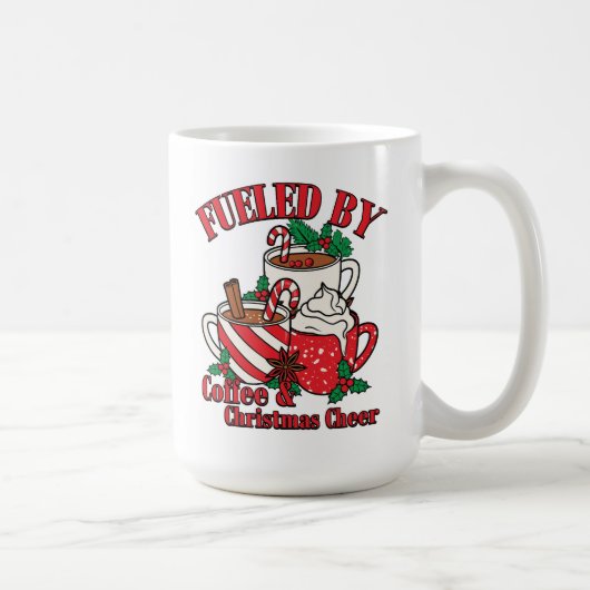 Joie de Noël représentée dans des tasses de café d (Droite)