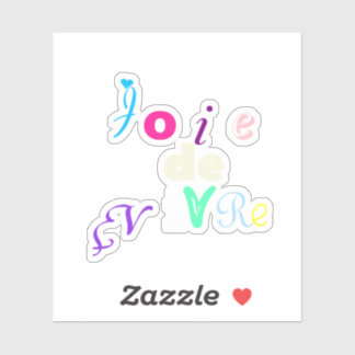 Joie de vivre Autocollant Vinyl Coupé sur mesure