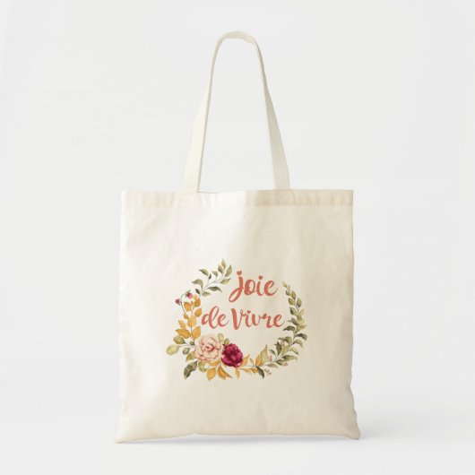 Joie de Vivre Frans Gezegde Tote Bag (Voorkant)