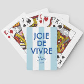 Joie De Vivre Nice Blue Cabana Stripe Frans Pokerkaarten (Achterkant)