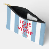 Joie De Vivre Paris Franse blauwe Cabana Stripe Etui (Open)