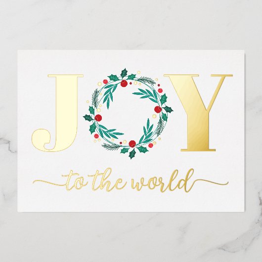 Joie élégante à la carte de Noël Wreath World (Recto)