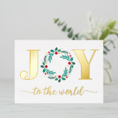 Joie élégante à la carte de Noël Wreath World (Debout devant)