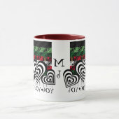 Joie et Jingle Holiday Monogram Mug vert (Centre)