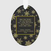 Joie ! Festive Gold & Black Elegant Photo de Noël (dos)