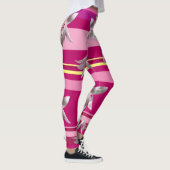 Joie florale en Leggings personnalisés roses (Droite)