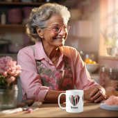 Joie italienne : Drapeau Customisé Coeur Mug