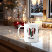 Joie italienne : Drapeau Customisé Coeur Mug