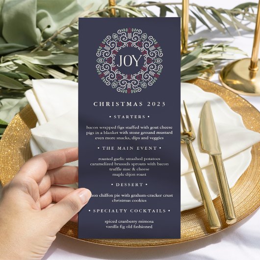 Joie | Menu du dîner de Noël