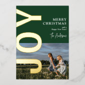 JOIE MINIMALE Noël Photo Véritable Joyeux Vacances (Recto)