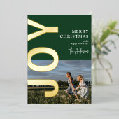 JOIE MINIMALE Noël Photo Véritable Joyeux Vacances (Debout devant)