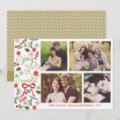 Joie moderne au carte photo de vacances du monde (Devant / Derrière)