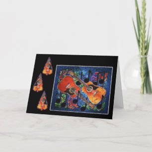 Joie musicale - carte de fin de année de guitare