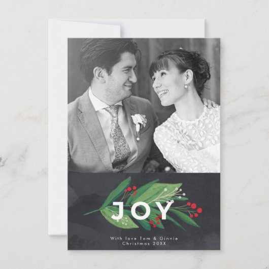 Joie Noël hiver carte photo (Devant)