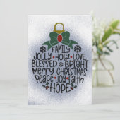 Joie, Ornament Holly Noël ou Carte de vacances (Debout devant)