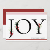 Joie ornée botanique hivernale | Carte de vacances (Devant / Derrière)