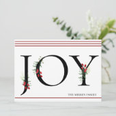 Joie ornée botanique hivernale | Carte de vacances (Debout devant)