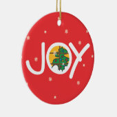 Joie - ornement rouge rond de Joyeux Noël (Droite)