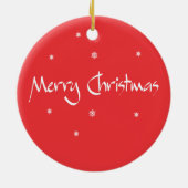 Joie - ornement rouge rond de Joyeux Noël (Dos)